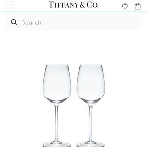 Tiffany & Co All Purpose Wine Glasses (Set of 2)